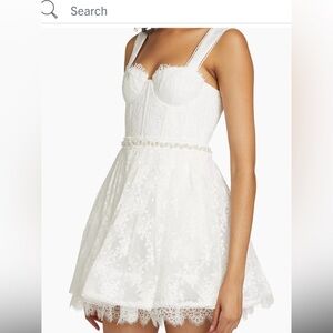 Alice + Olivia hope embellished organza minidress